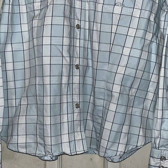 Roper Shirt Women's Large Blue Plaid Button Up Western Cowgirl Long Sleeve‎ - Picture 4 of 14